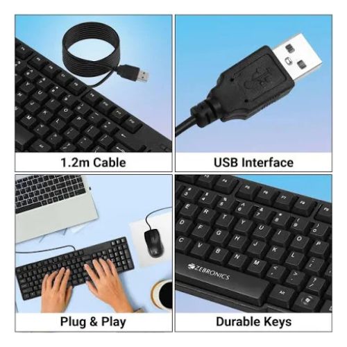 ZEBRONICS i-5 Computer {22INCH+16GB RAM+256GB SSD}=(CPU + Monitor + Keyboard + Mouse - Full Setup)